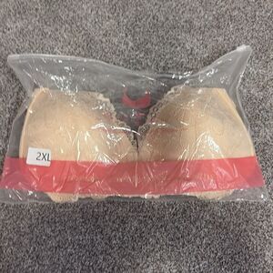 Peach front closure light padded bra